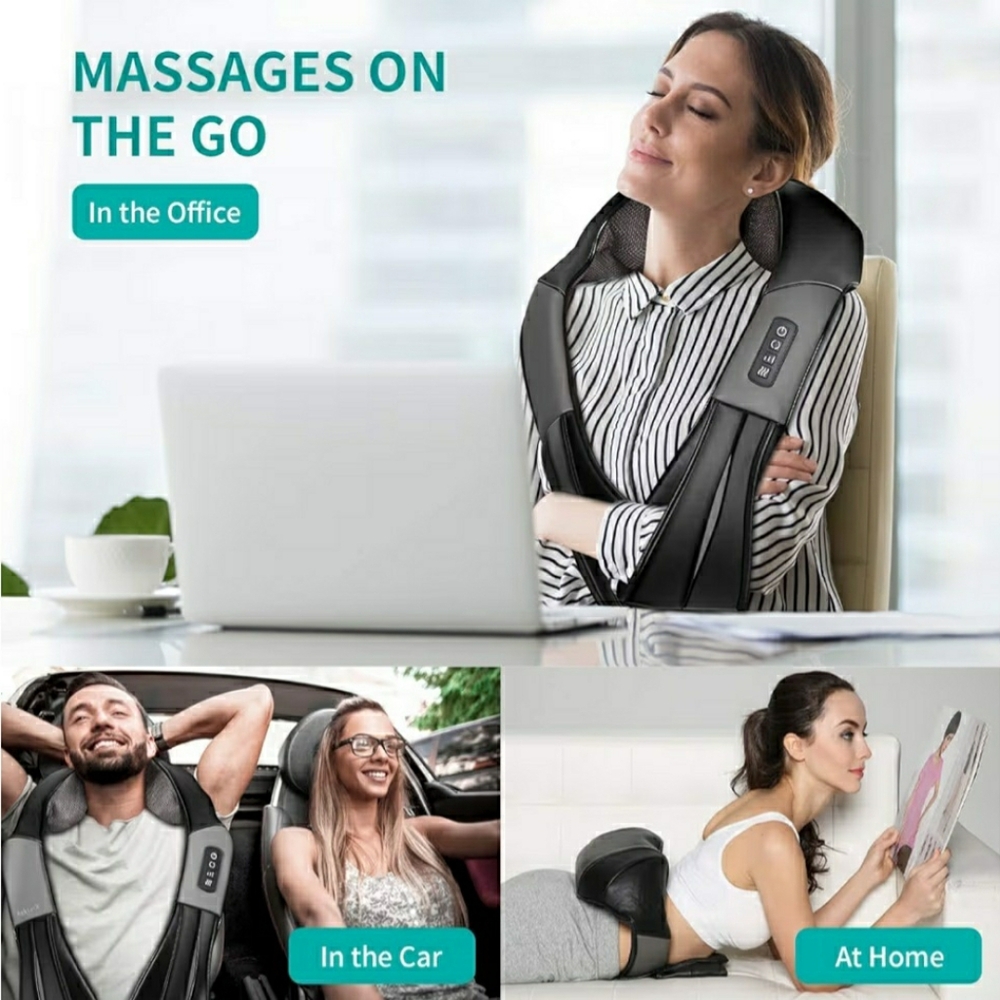 Black Shiatsu Neck and Shoulder Massager, New In Box